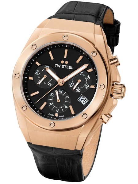 TW-Steel CEO Tech  Chrono CE4035 Relógio para mulher, pulseira de cuero real