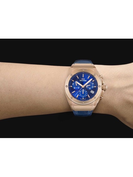 TW-Steel CE4036 Relógio para mulher, pulseira de cuero real
