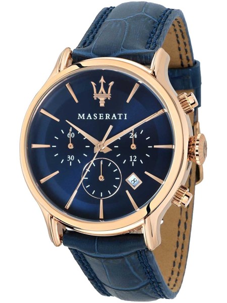 Maserati R8871618007 men's watch, real leather strap