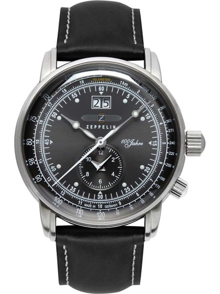 Zeppelin 7640-2 men's watch, real leather strap