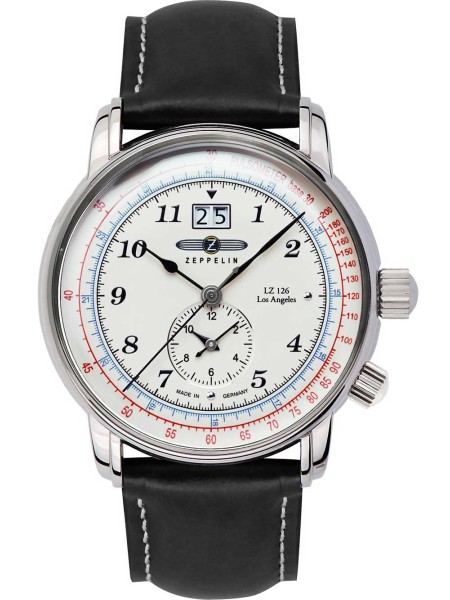Zeppelin 8644-1 men's watch, cuir véritable strap