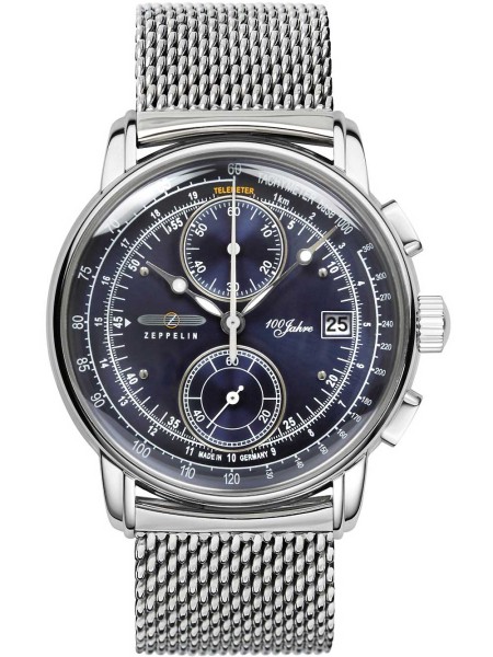Zeppelin 100 Jahre Chrono - 8670M-3 men's watch, stainless steel strap