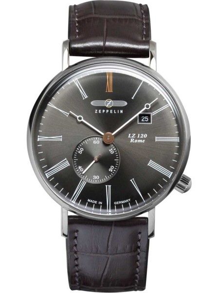 Zeppelin LZ120 Rome Quarz - 7134-2 men's watch, real leather strap