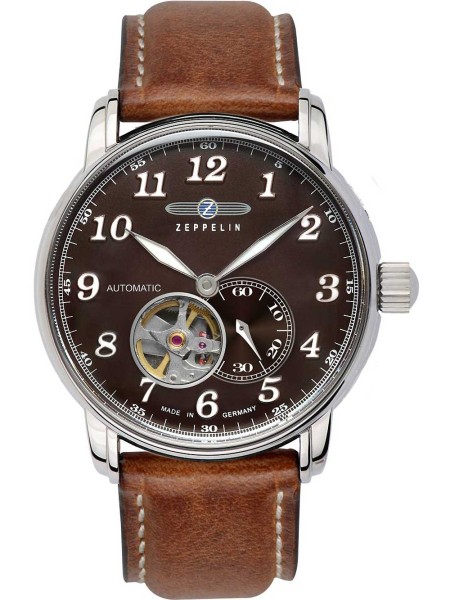 Zeppelin LZ127 Graf Zeppelin Autom. 7666-4 men's watch, real leather strap