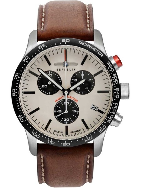 Zeppelin 7296-1 men's watch, real leather strap