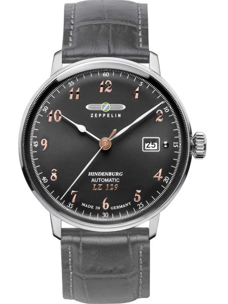 Zeppelin 7066-2 men's watch, real leather strap