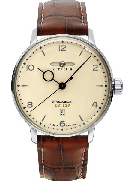 Zeppelin LZ129 Hindenburg Quarz 8042-5 men's watch, real leather strap