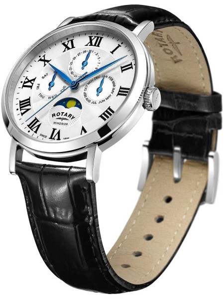 Rotary WINDSOR GS05325/01 men's watch, real leather strap