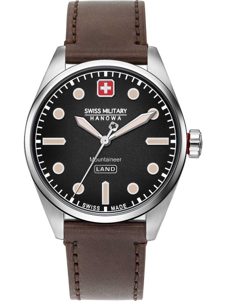 Swiss Military Hanowa Mountaineer 06-4345.7.04.007.05 men's watch, real leather strap