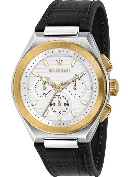 Maserati R8871639004 men's watch, real leather / silicone strap