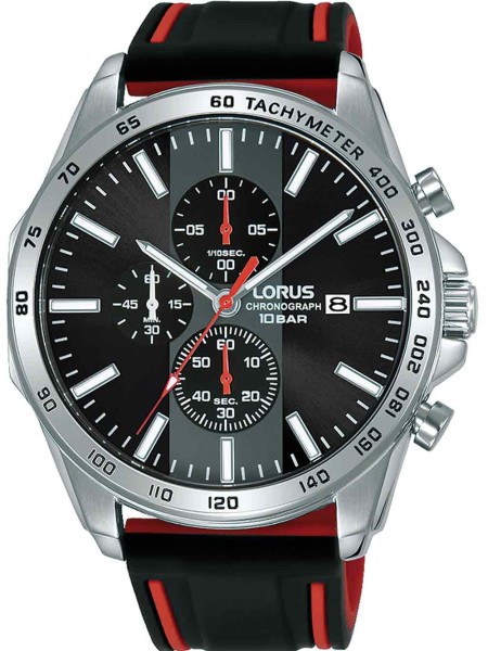 Lorus Chronograph RM345GX9 men's watch, silicone strap