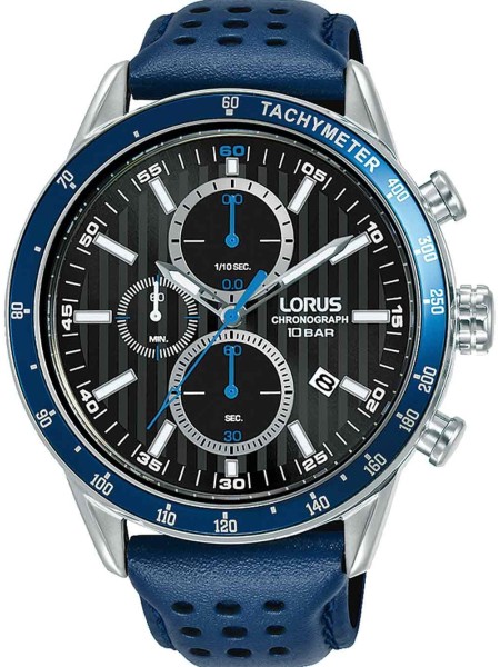 Lorus Chronograph RM337GX9 men's watch, real leather strap