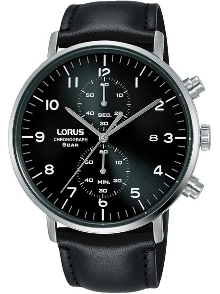 Lorus Chronograph RW409AX9 men's watch, real leather strap