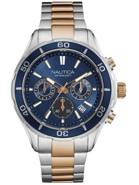 Nautica NAD21508G men's watch, stainless steel strap