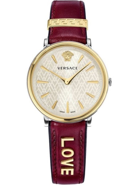 Versace VBP02/0017 damklocka, äkta läder armband