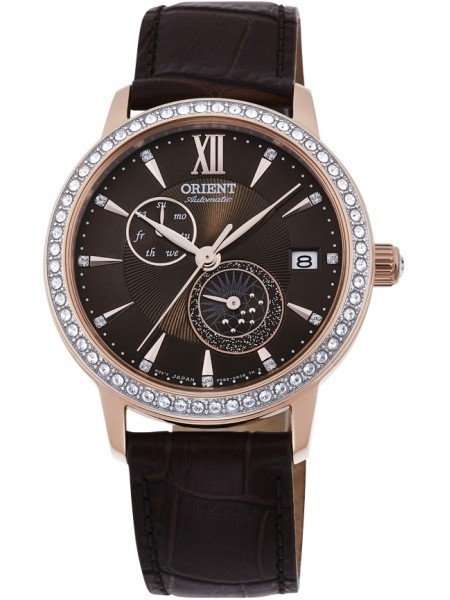 Orient Mondphase Automatik RA-AK0005Y10B dámske hodinky, remienok real leather
