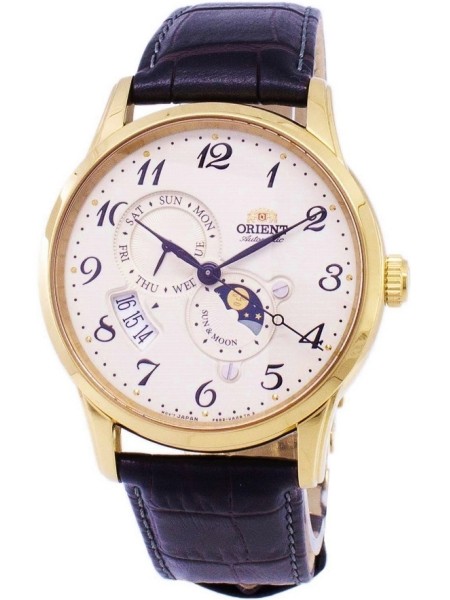 Orient RA-AK0002S10B men's watch, real leather strap