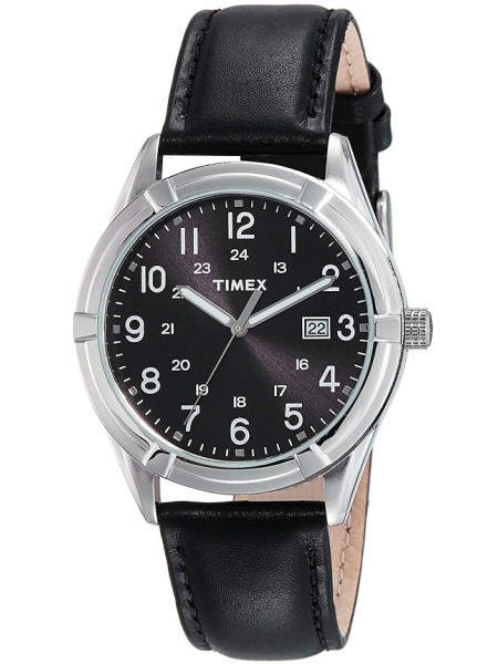 Timex TW2P76700 men's watch, real leather strap
