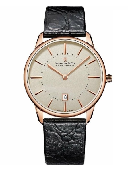 Dreyfuss DGS00139/46 men's watch, real leather strap