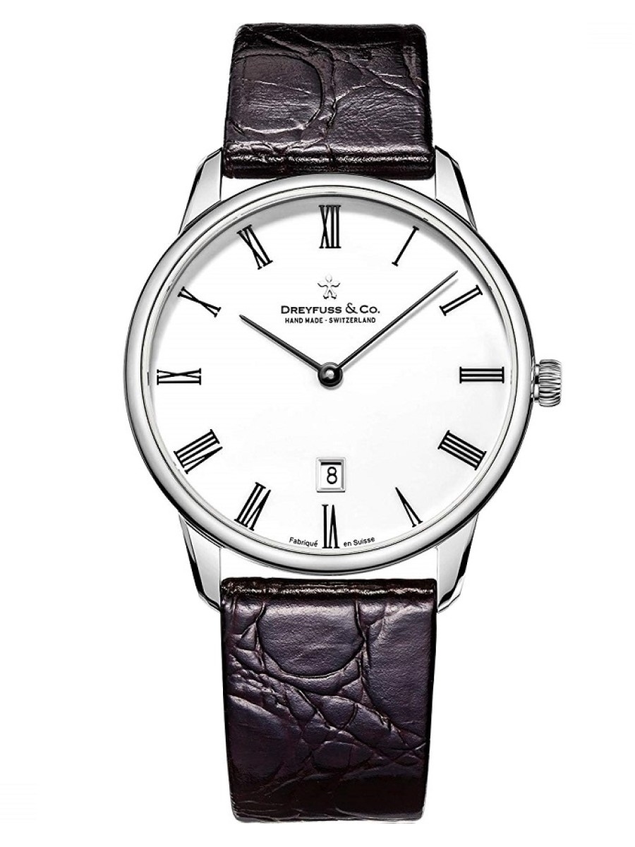 A stainless steel Dreyfuss & Co. '1924' quartz wristwatch, watch no. 2467,  dial with roman numeral