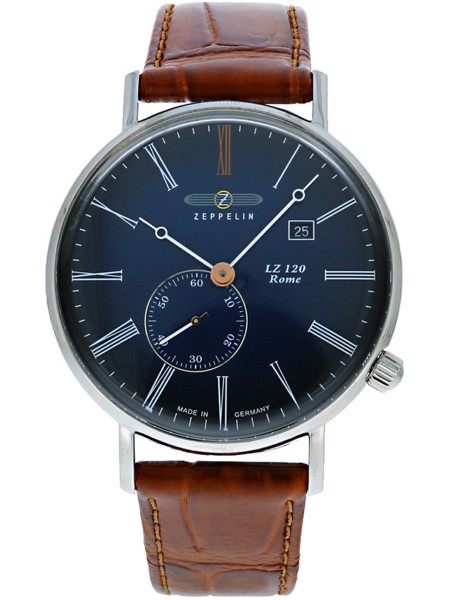 Zeppelin Rome 7134-3 men's watch, real leather strap