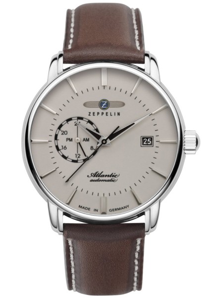 Zeppelin Atlantic 8470-5 men's watch, real leather strap