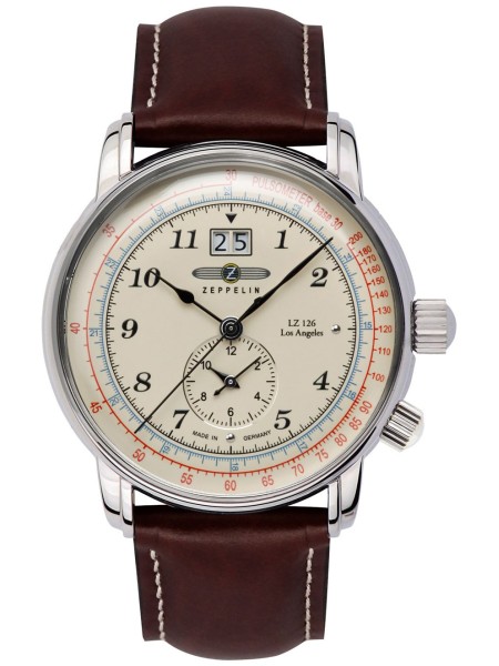 Zeppelin LZ-127 8644-5 men's watch, real leather strap