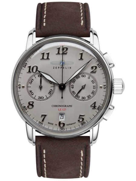 Zeppelin LZ-127 8678-4 men's watch, real leather strap