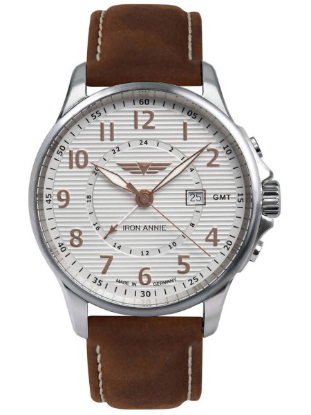Iron Annie 5840-4 men's watch, real leather strap