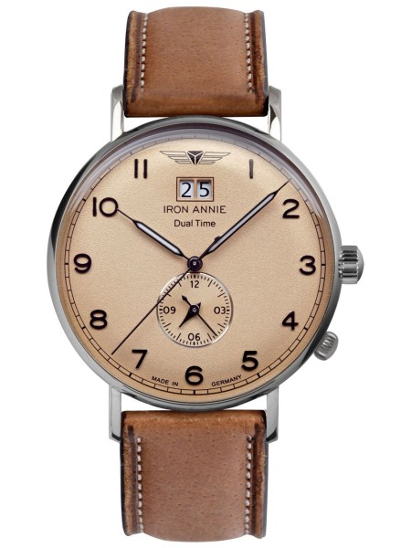 Iron Annie 5940-3 men's watch, real leather strap