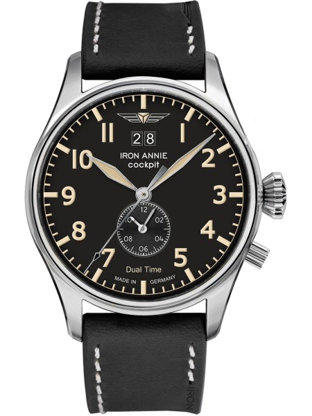 Iron Annie 5140-2 men's watch, real leather strap