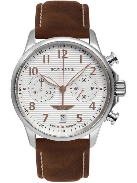 Iron Annie 5876-4 men's watch, real leather strap