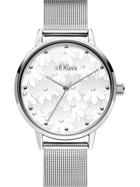 sOliver SO-3788-MQ Reloj para mujer, correa de acero inoxidable