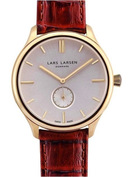 Lars Larsen 122GBCL herrklocka, äkta läder armband