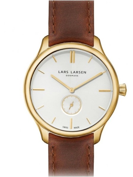 Lars Larsen 122GBBL men's watch, real leather strap