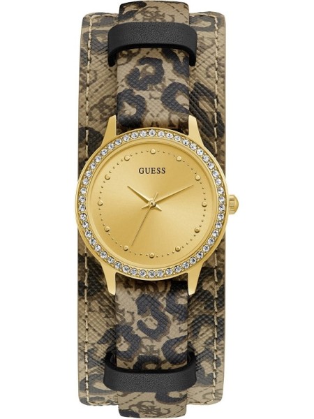 Guess W1150L4 Relógio para mulher, pulseira de cuero real
