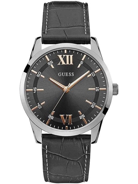 Guess W1307G1 men's watch, real leather strap