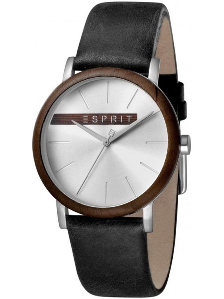 Esprit ES1G030L0035 herenhorloge, echt leer bandje