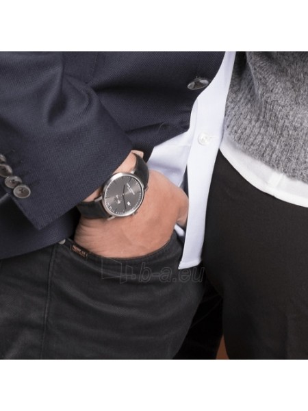 Lars Larsen 131SGBLL men's watch, real leather strap