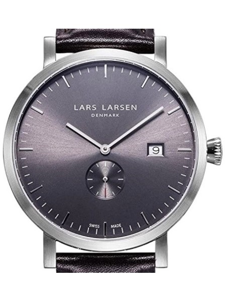 Lars Larsen 131SGBLL herenhorloge, echt leer bandje