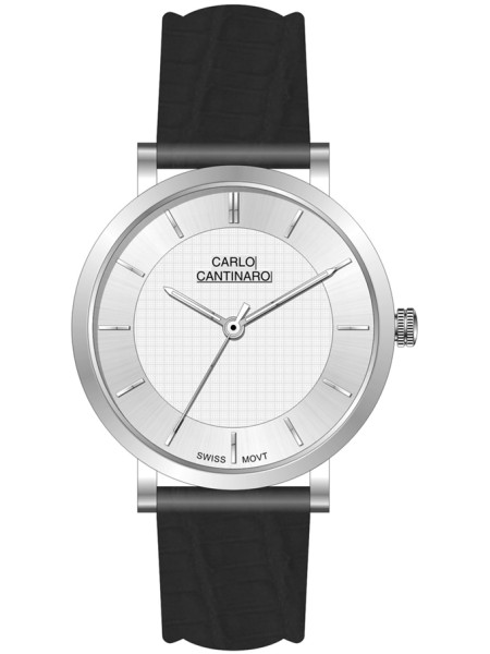 Carlo Cantinaro CC1001GL006 men's watch, real leather strap