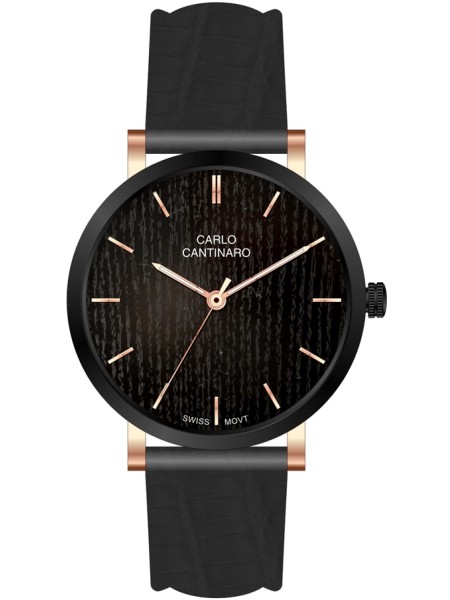 Carlo Cantinaro CC1001GL008 men's watch, cuir véritable strap