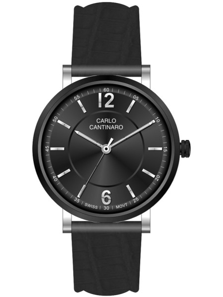 Carlo Cantinaro CC1003GL005 men's watch, real leather strap