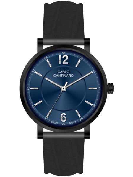 Carlo Cantinaro CC1003GL007 men's watch, cuir véritable strap