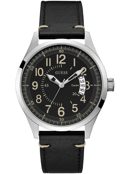 Guess W1102G1 men's watch, cuir véritable strap