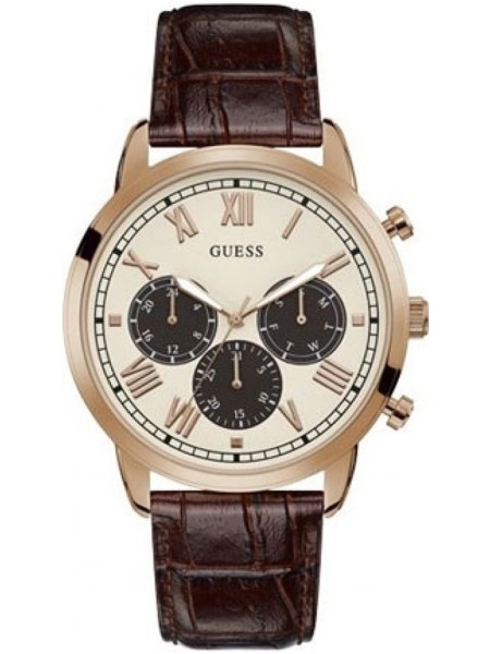 Guess GW0067G3 men's watch, real leather strap