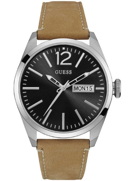 Guess W0658G7 men's watch, real leather strap