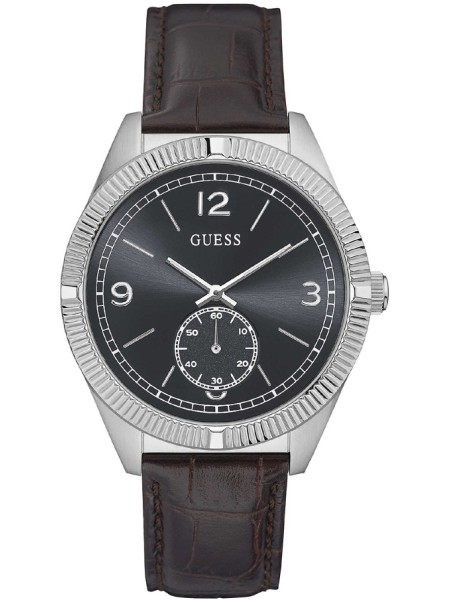 Guess W0873G1 men's watch, real leather strap