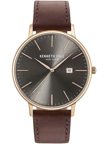 Kenneth Cole KC15059008 men's watch, real leather strap