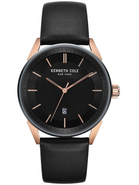 Kenneth Cole KC50190004 men's watch, real leather strap